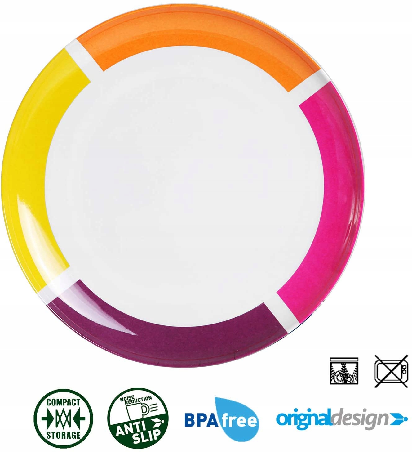 ZESTAW OBIADOWY MELAMINA BRUNNER FLAME 36 SZT EAN 8022068020211