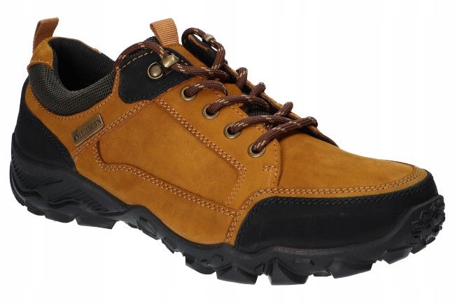 American Club CY102 Pevné Kožené Trekové Boty Pro Muže, Velikost 43