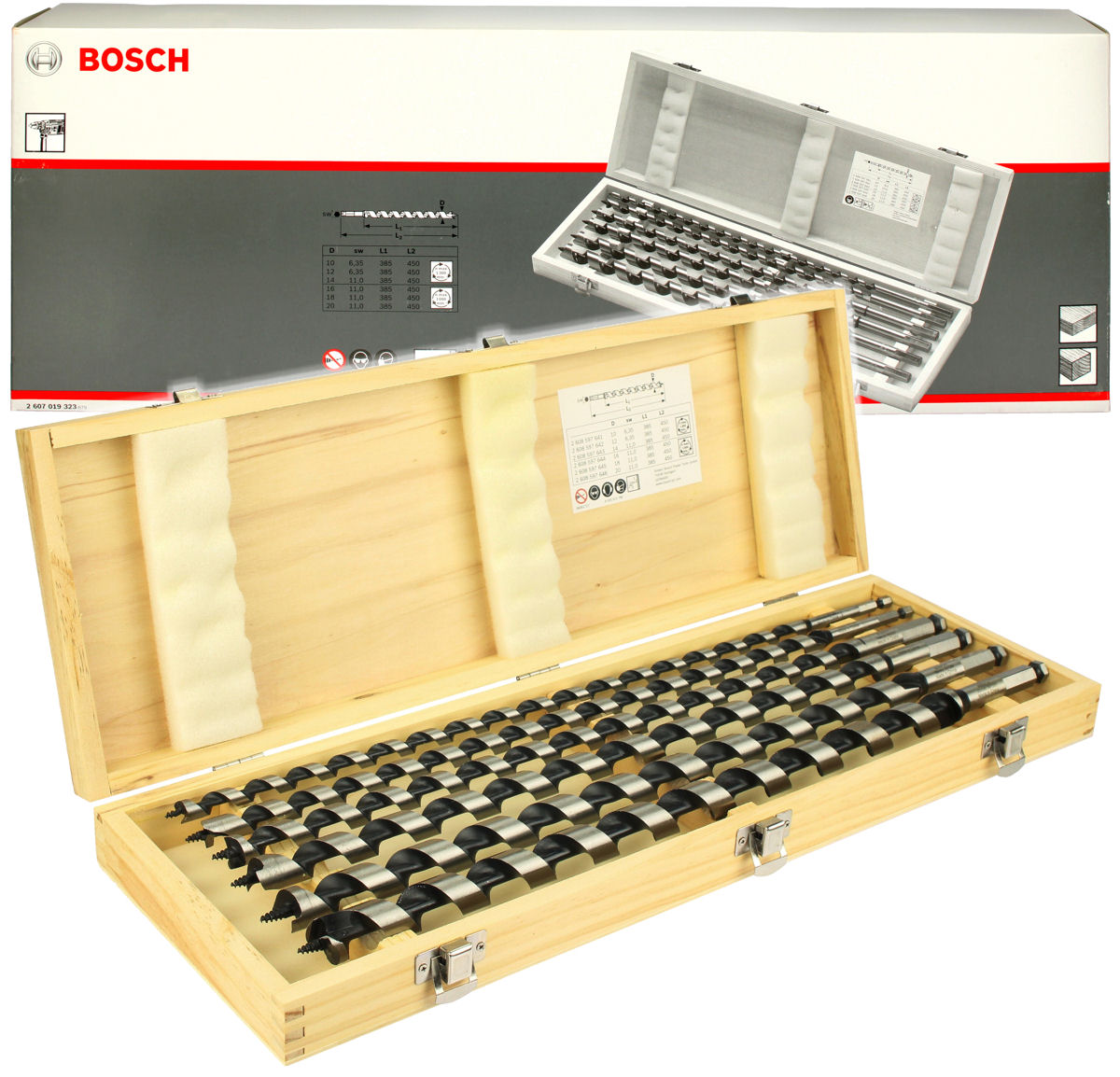

Bosch Zestaw 6 Wierteł Krętych Do Drewna W Walizce