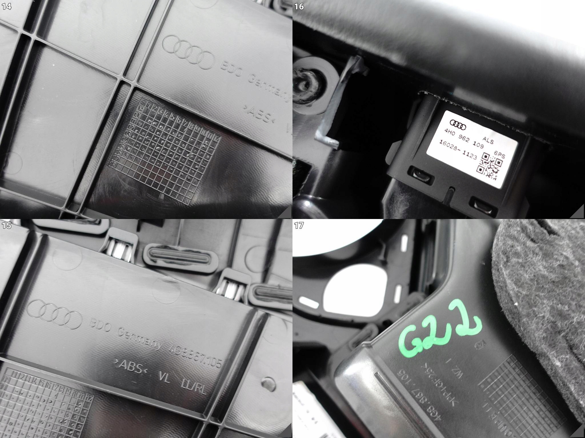 AUDI RS7 S7 A7 4G8 C7 10-18 upholstery side door left front EXCLUSIVE