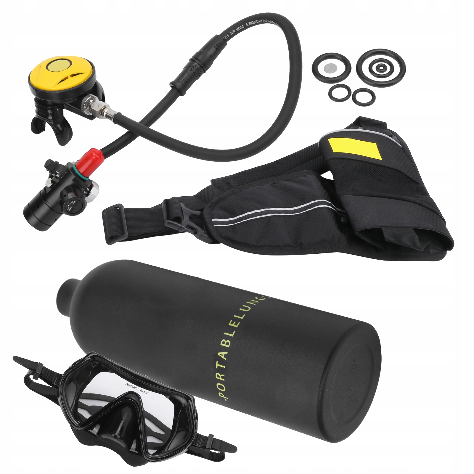 Mini Potápěčský Set S 1L Lahví Z Szko Pc A Páskem Na Potápěčské Brýle