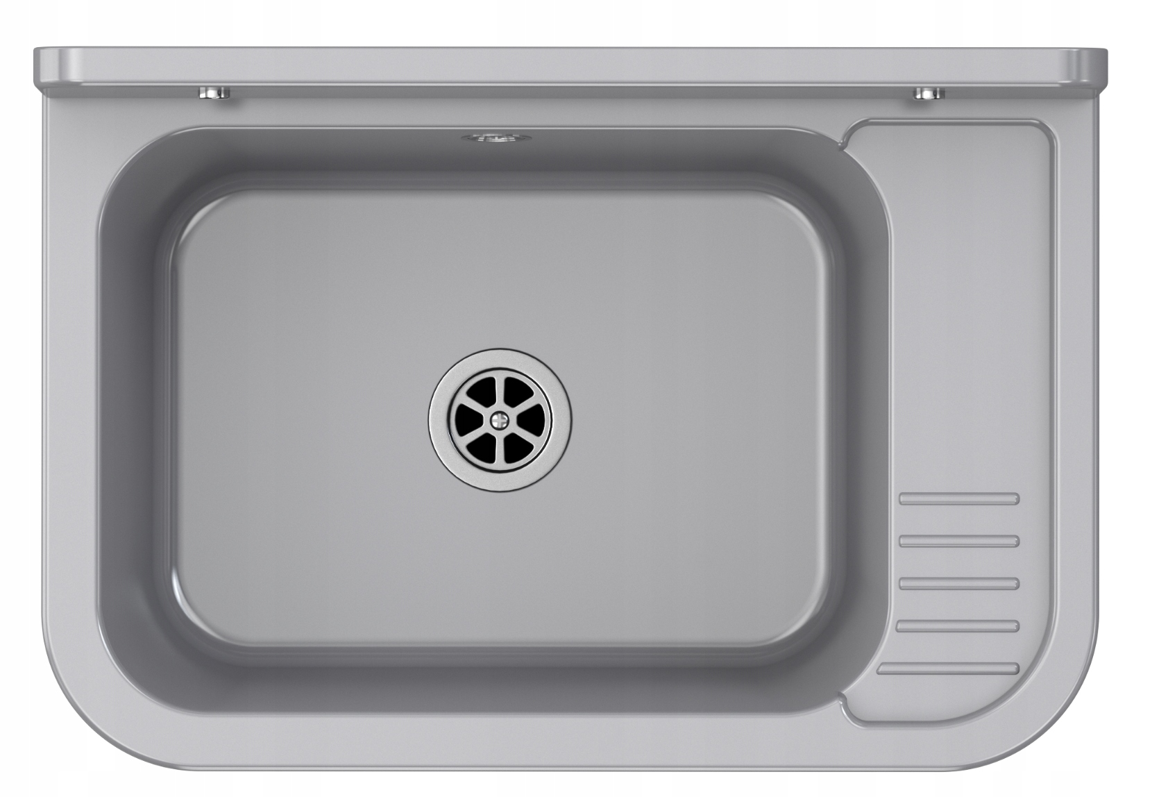 ZLEW GOSPODARCZY SZARY KOMORA TECHNICZNA BATERIA Z ELASTYCZNĄ WYLEWKĄ PARON Liczba komór jednokomorowy