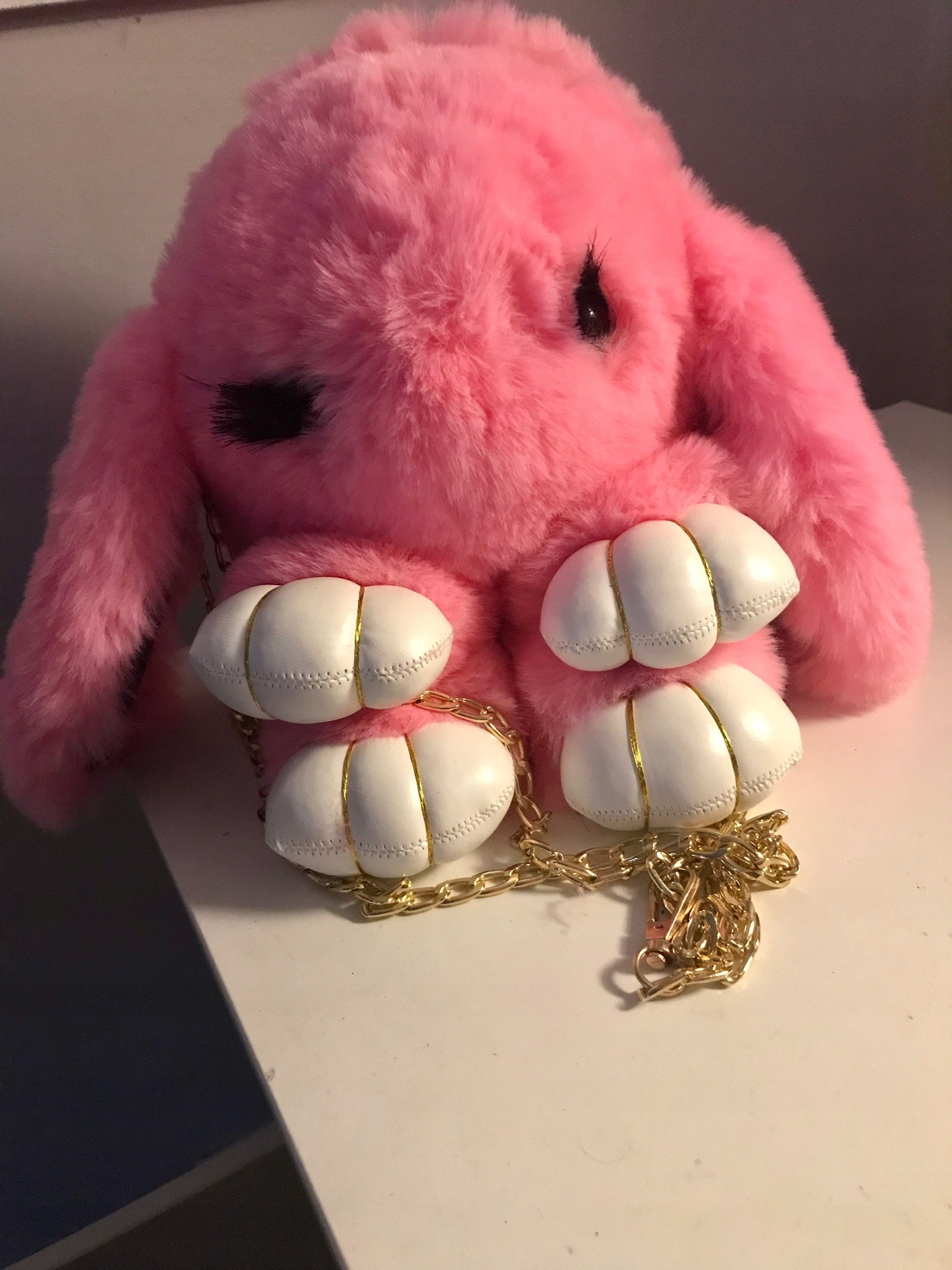 FUTERKOWA MODNA TOREBKA PLECAK KRÓLIK KRÓLICZEK Zapięcie zamek