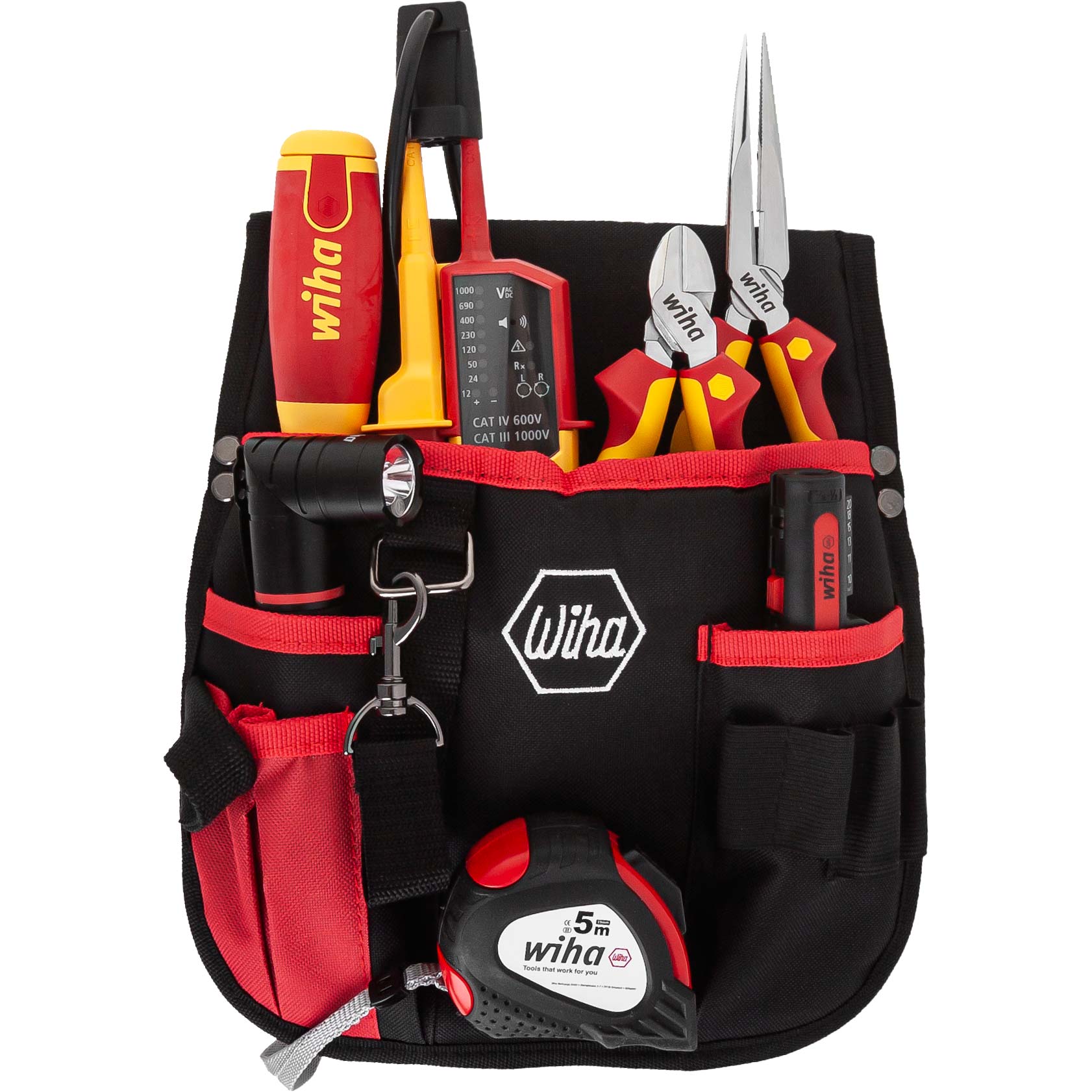 WIHA 45419 ZESTAW NARZĘDZI DLA ELEKTRYKA w etui na pasek