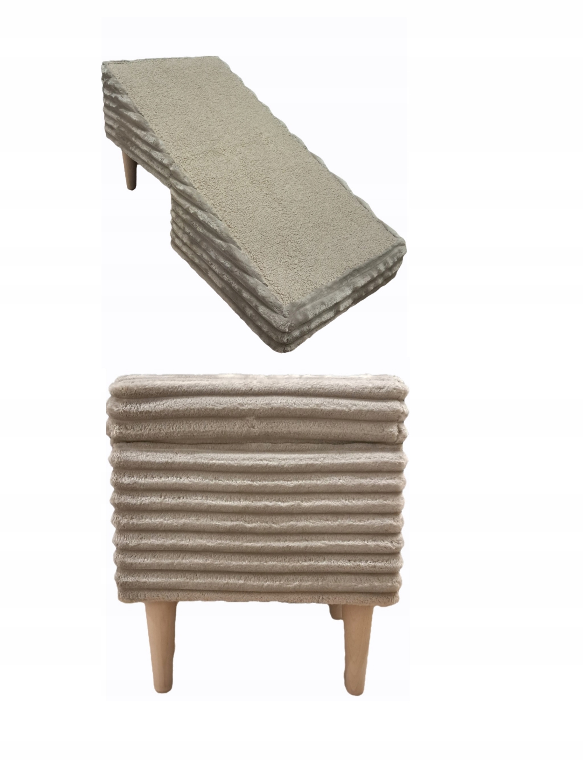 Levně Taburet 2v1 rampa plošina pro psa a kočku Štrukks Béžová