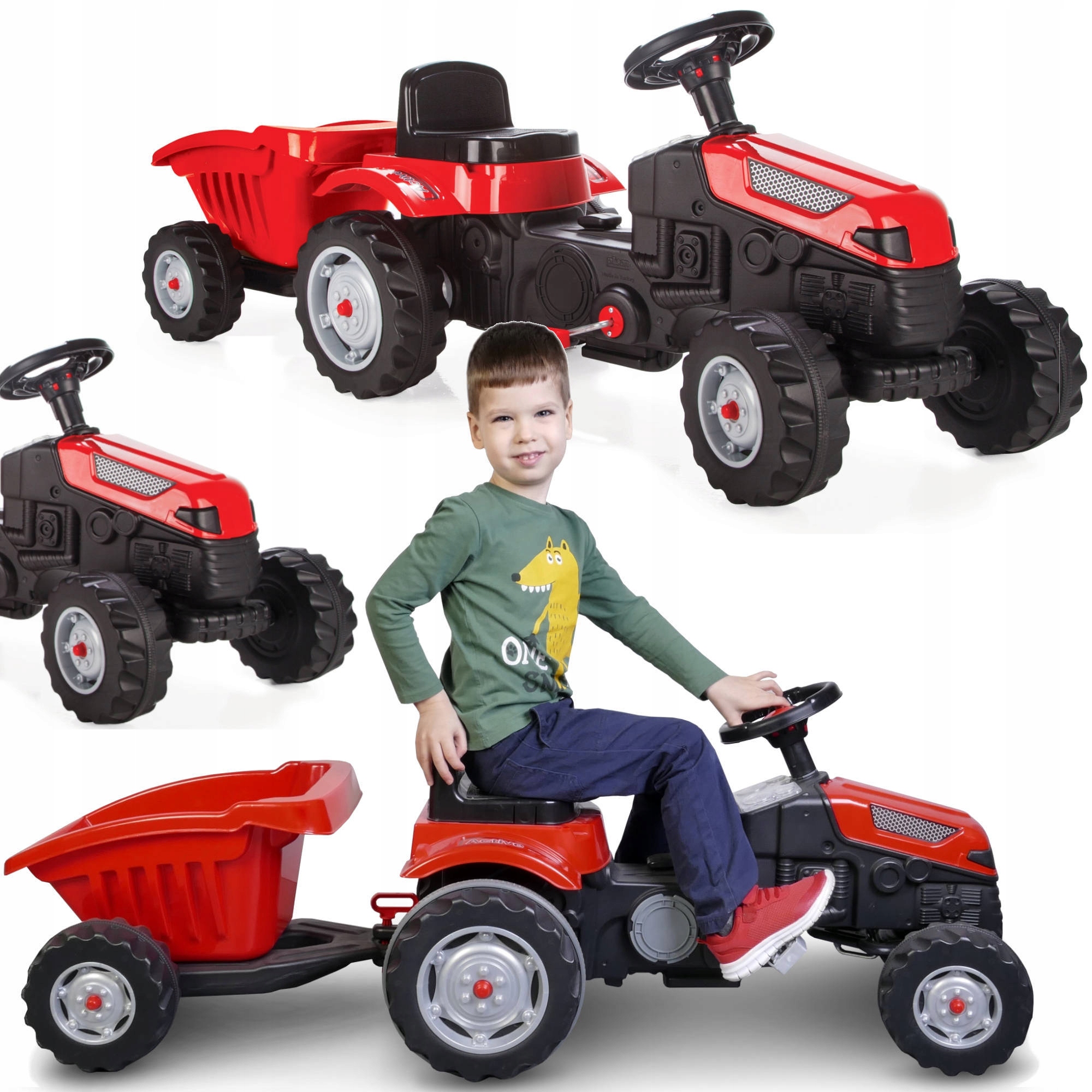 

Ogromny Traktor Na Pedały Z Przyczepą 143cm Pilsan