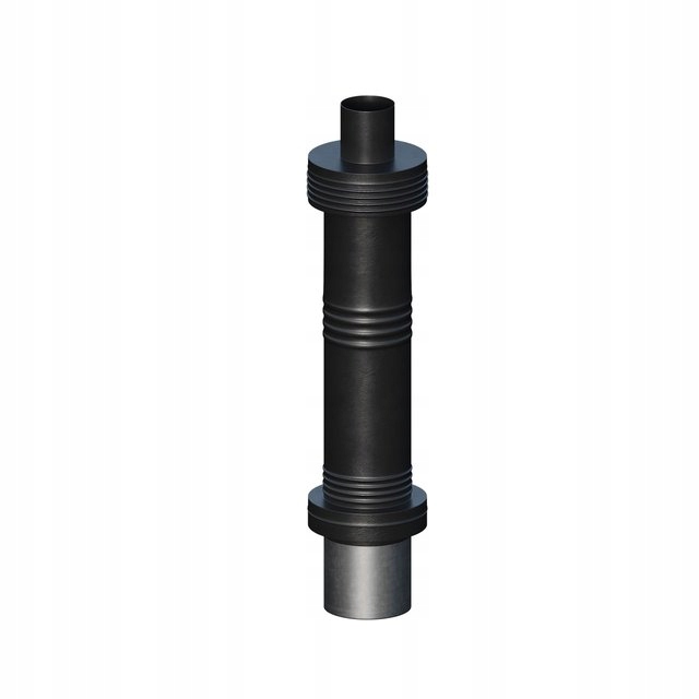 Koaxiální vertikální komínový výstup černý Dn 60/100 mm Ricom