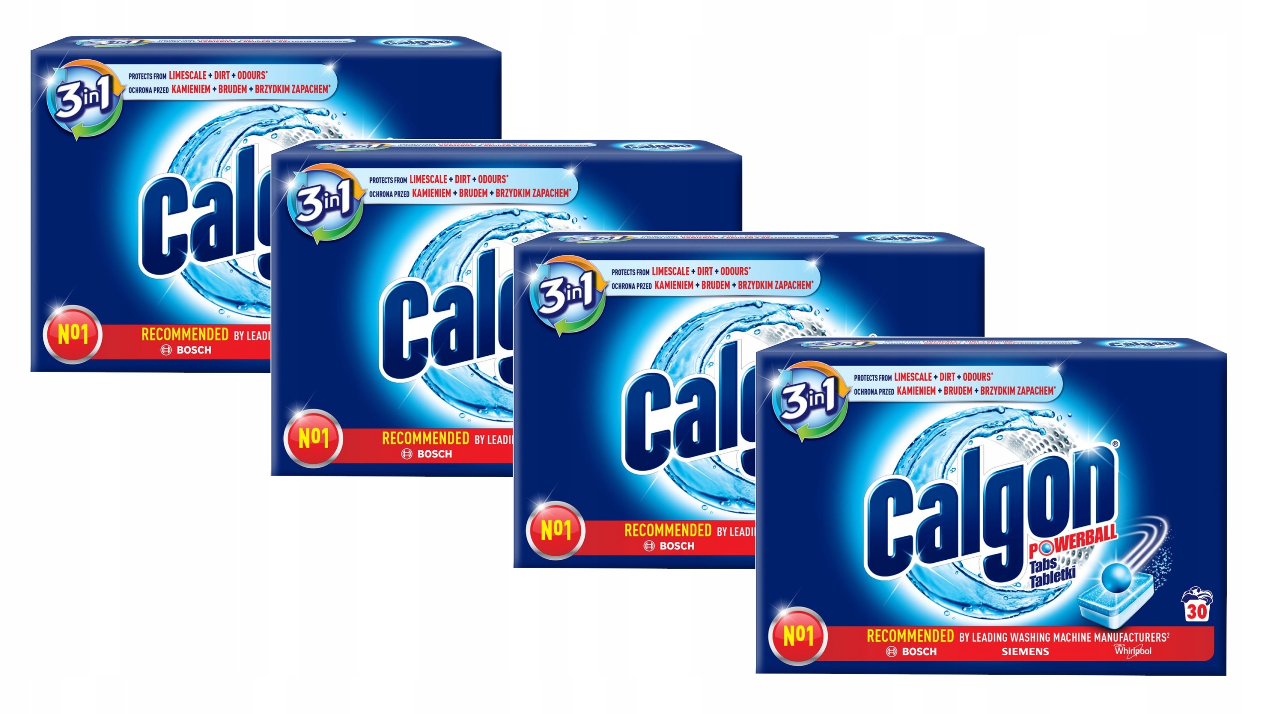 

Calgon tabletki czyścik odkamieniacz pralki 30 x4