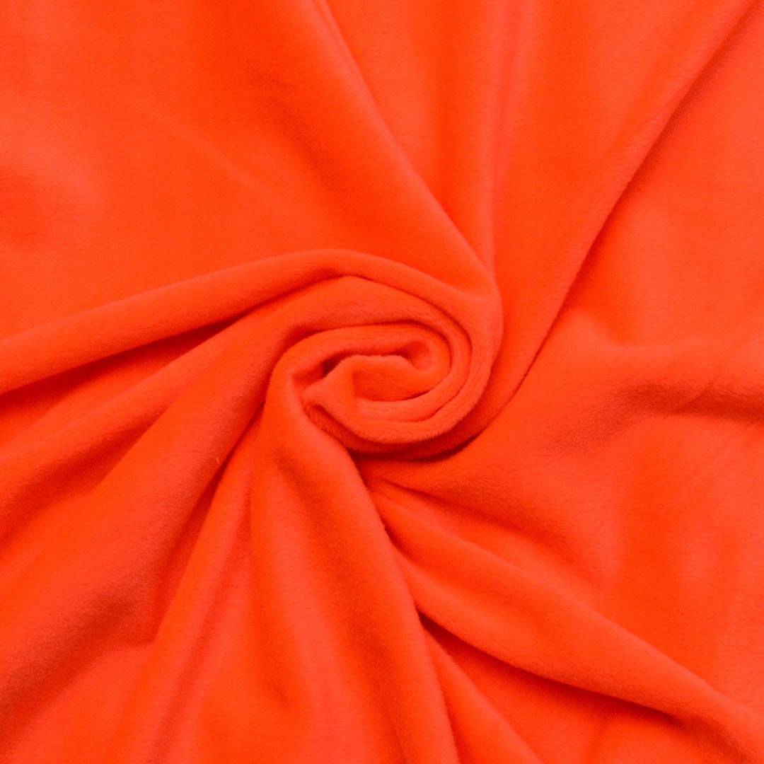 Tkanina Welur Supersoft Pomarańczowy Neon