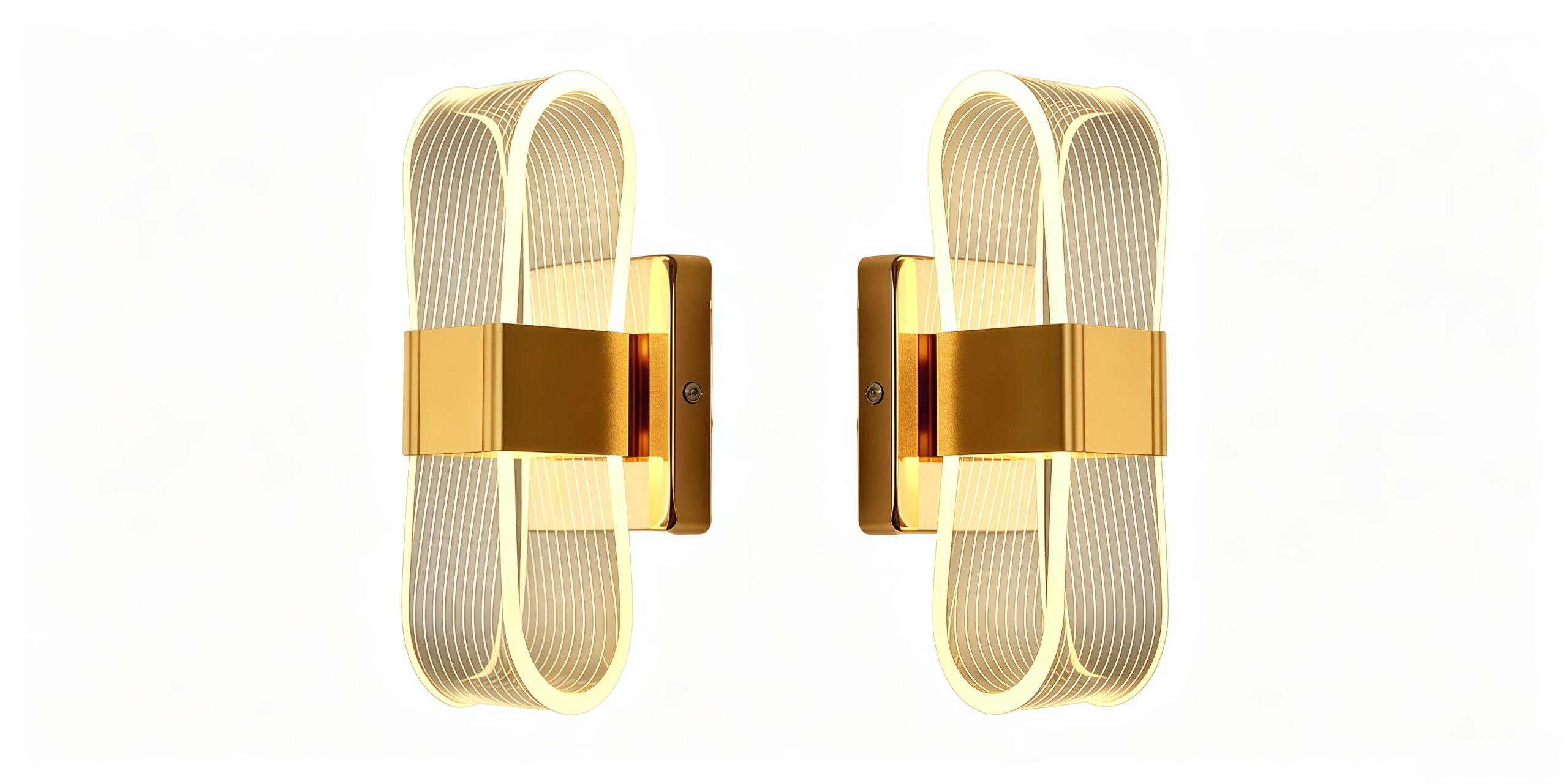 Nástěnné svítidlo Light Kreativní nástěnná stmívatelná lampa Aisle Gold Wave