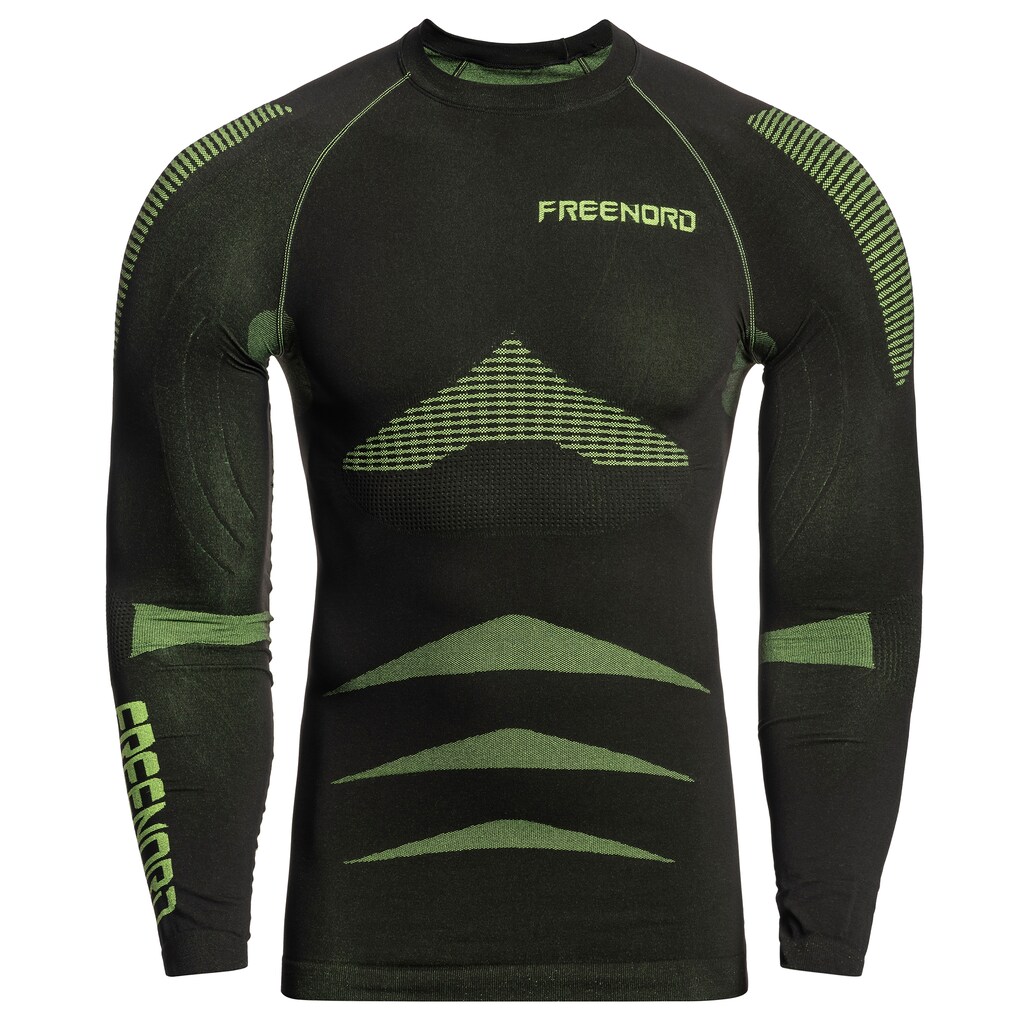 Koszulka termoaktywna FreeNord EnergyTech D/r Black/Green XL