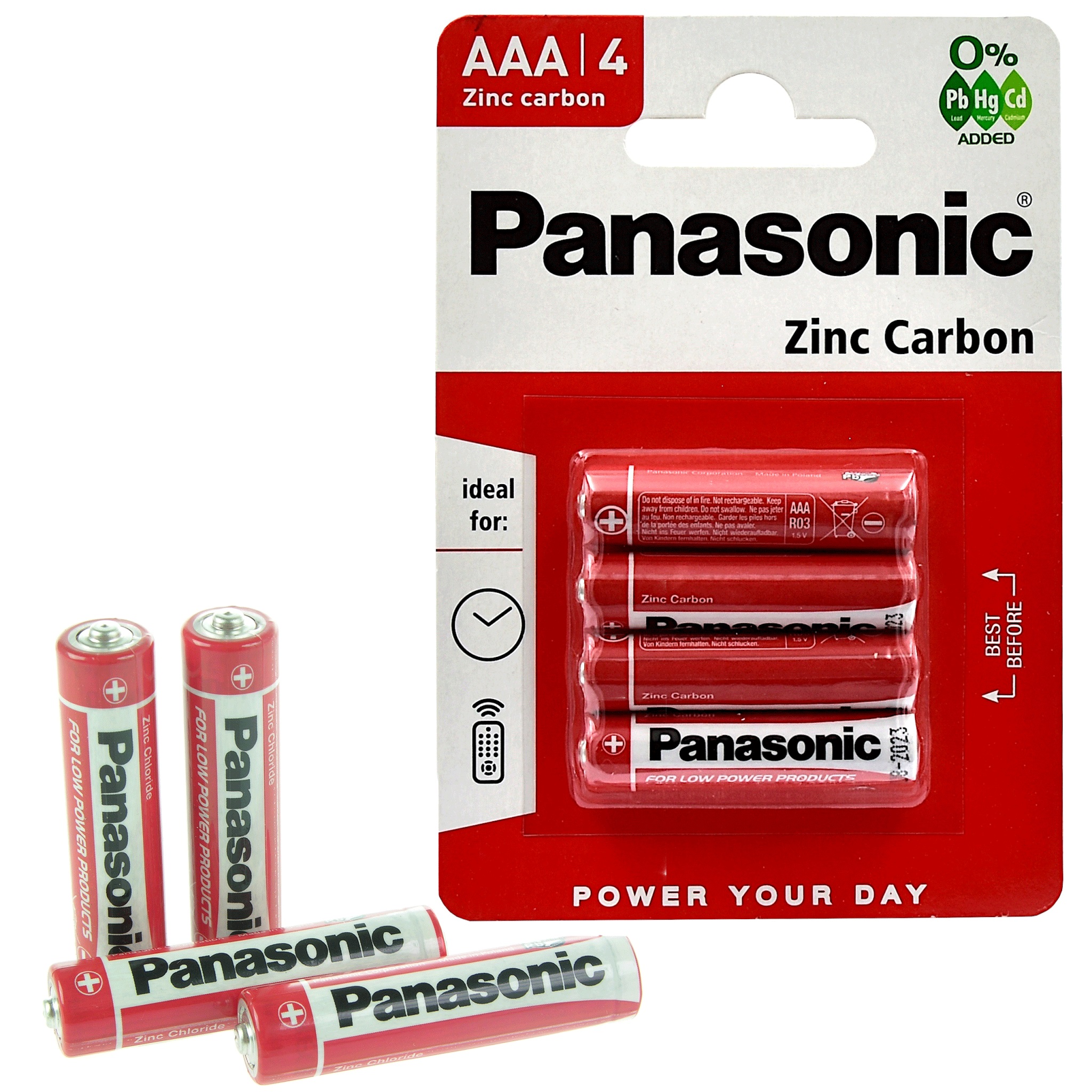 

Panasonic Baterie cynkowo-węglowe Red 4x R03/AAA