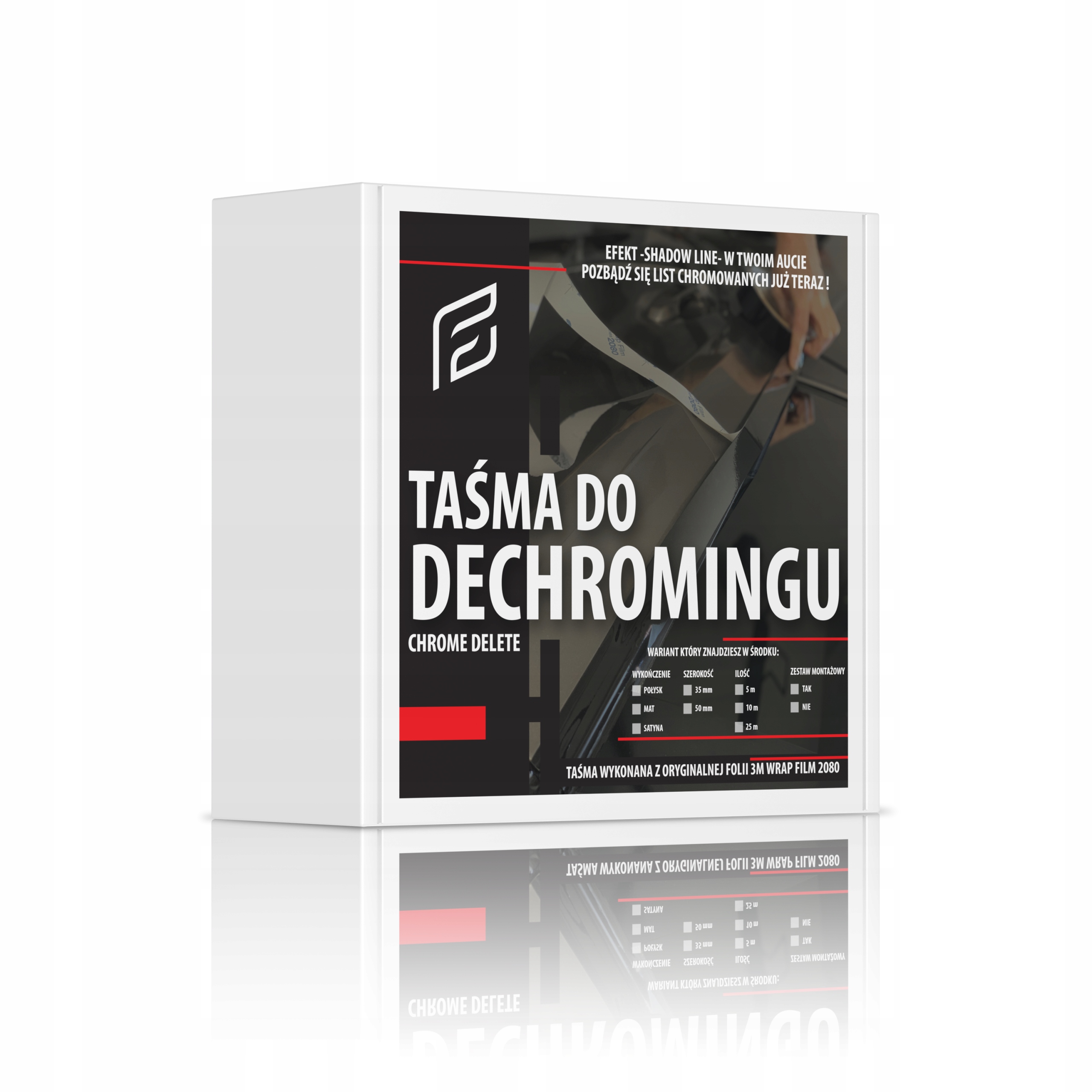 НАБОР DECHROMING ФОЛЬГА 3M ЧЕРНЫЙ САТИН 50ММ / 10М