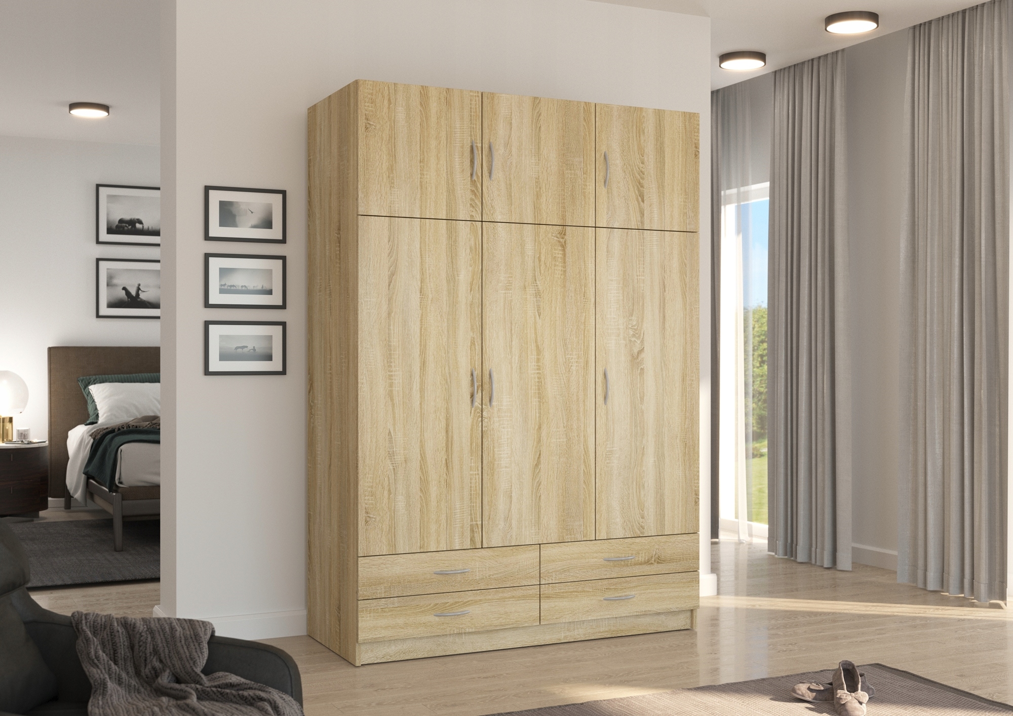 Szafa ODILLO buk Szerokość 135 cm