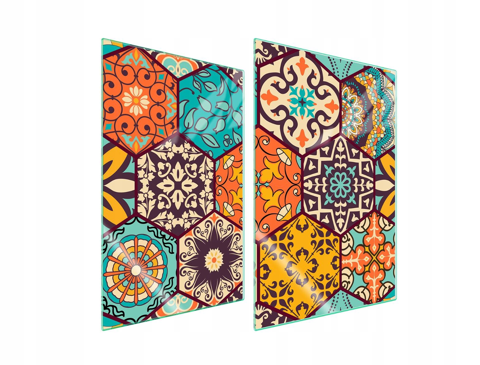 7v1 Skleněná ochranná deska na sporák 2x35x52 Vzor