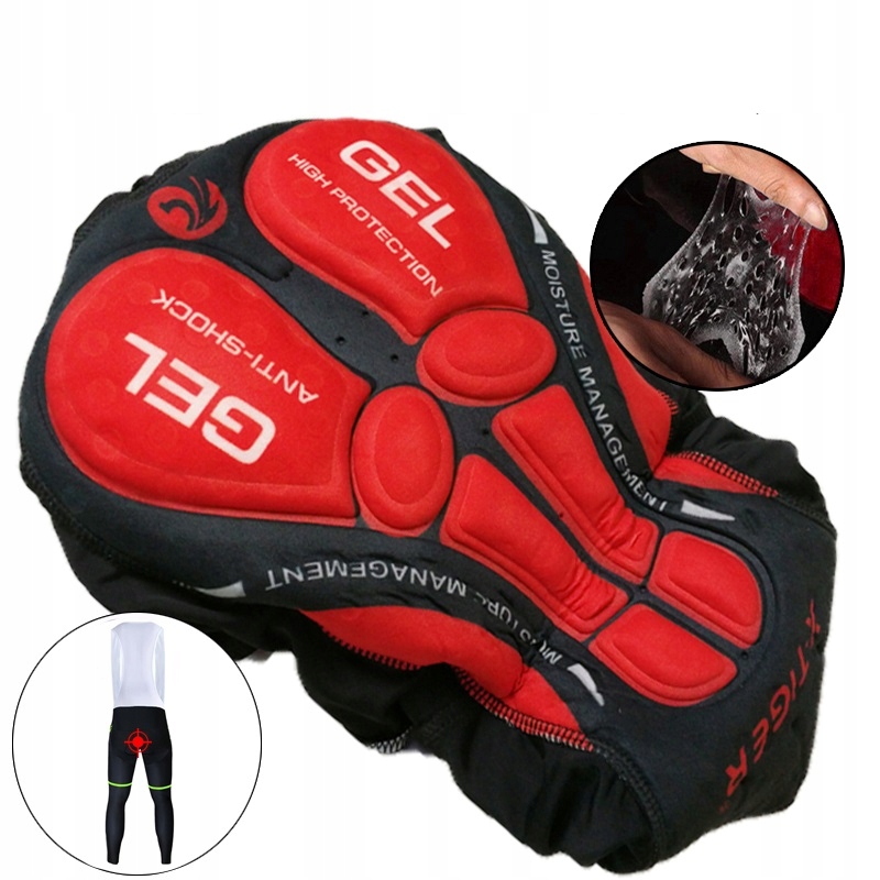 MĘSKI STRÓJ ROWEROWY KOMPLET KOLARSKI Z WKŁADKĄ ŻELOWĄ TERMOAKTYWNY SZELKI Płeć mężczyzna