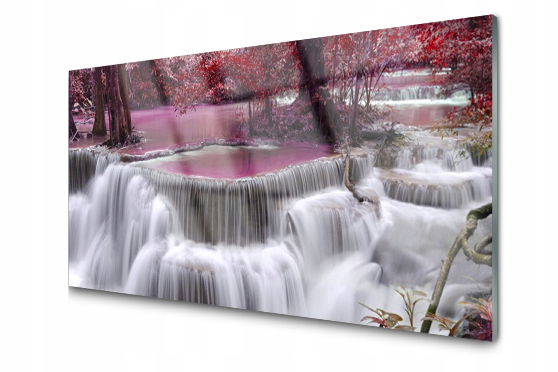 

Panel szklany dekor Wodospad Drzewo 120x60 + Klej