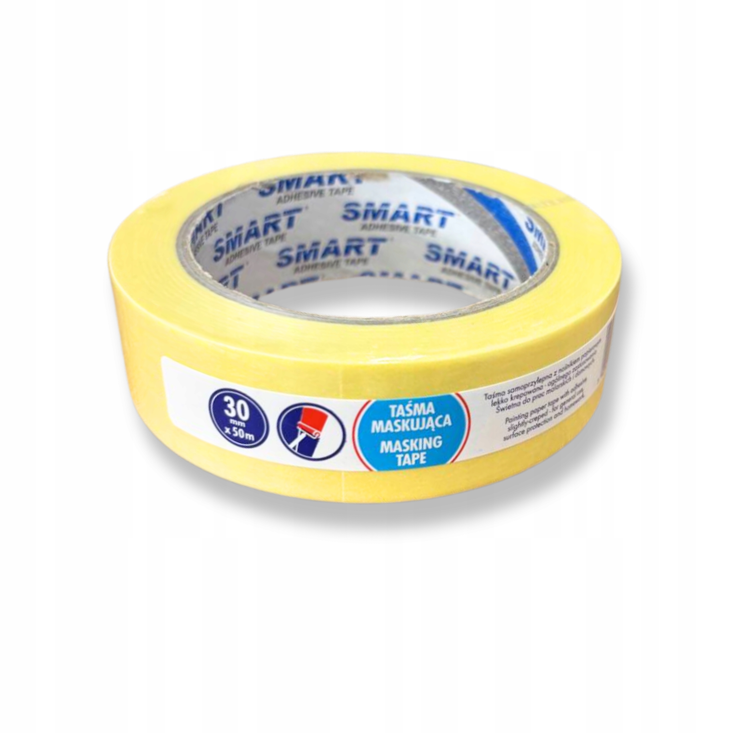 TAŚMA MALARSKA PAPIEROWA ŻÓŁTA MASKUJĄCA 30mm x 50m SMART OCHRONNA