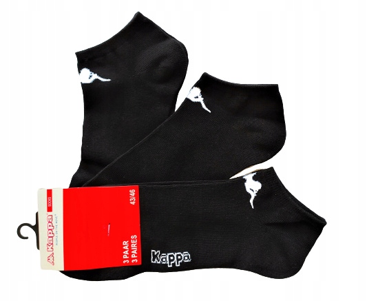 

Skarpetki stopki czarne Kappa 3Pak 35062 Roz.43-46