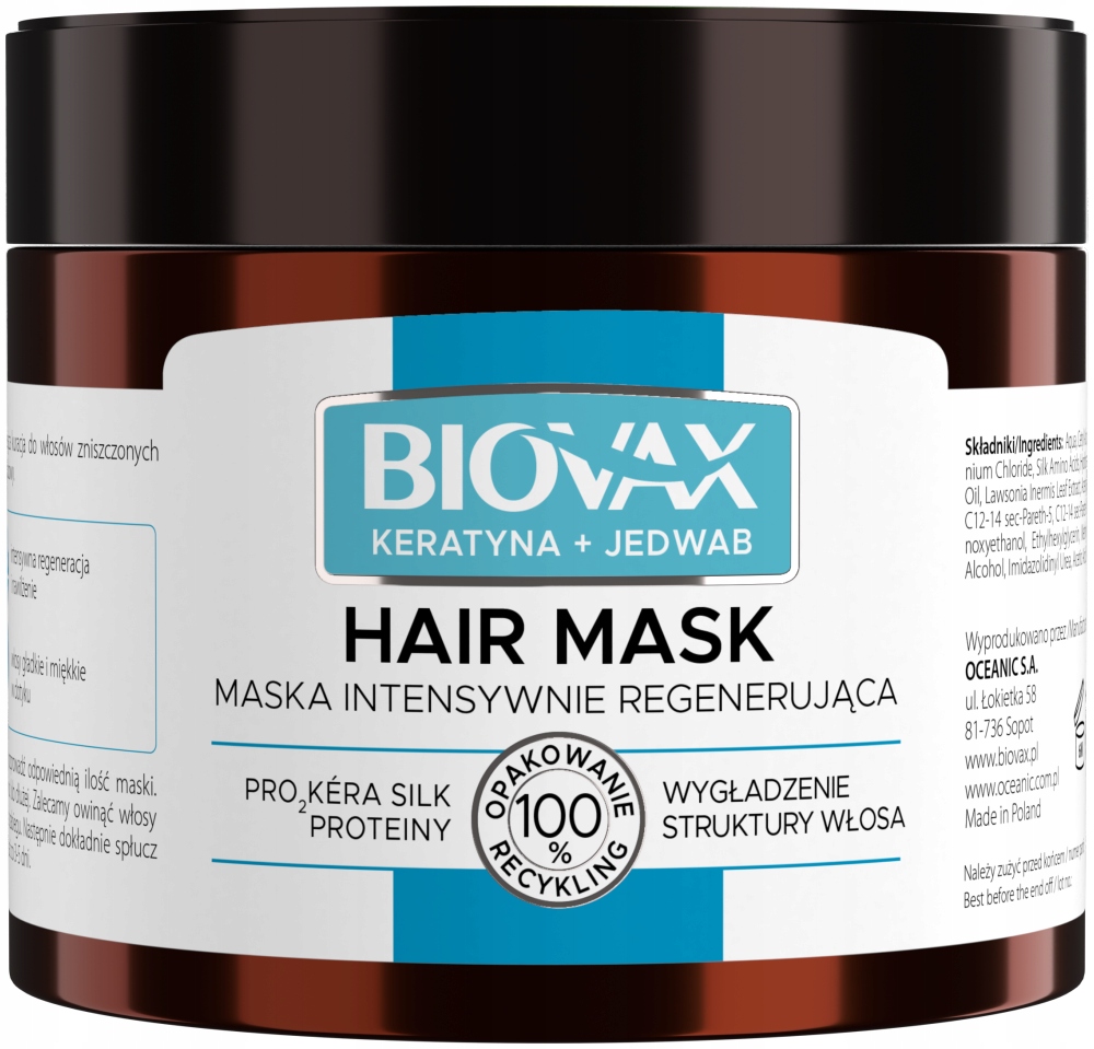 

Biovax Regenerująca maseczka Keratyna Jedwab 250ml