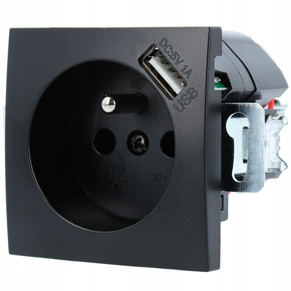 

Gniazdo gniazdko elektryczne Usb z uziemieniem