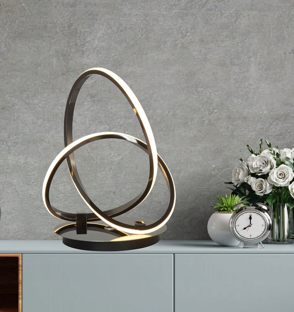 Nočná lampa na skrinku pri posteli v spálni na čítanie Bandol čierna Led