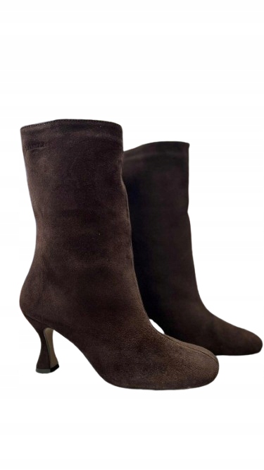 Kotníkové Boty na podpatku Viva La Milla 37 Čokoládová