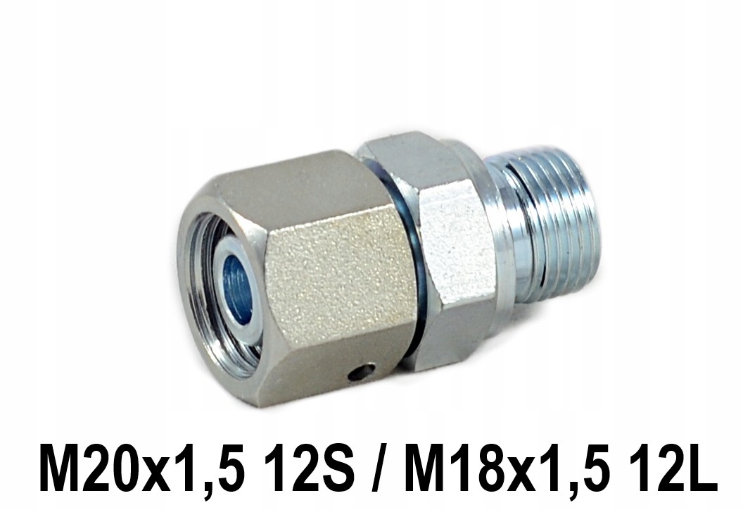 ZŁĄCZKA HYDRAULICZNA AB M20x1,5 12S / M18x1,5 12L