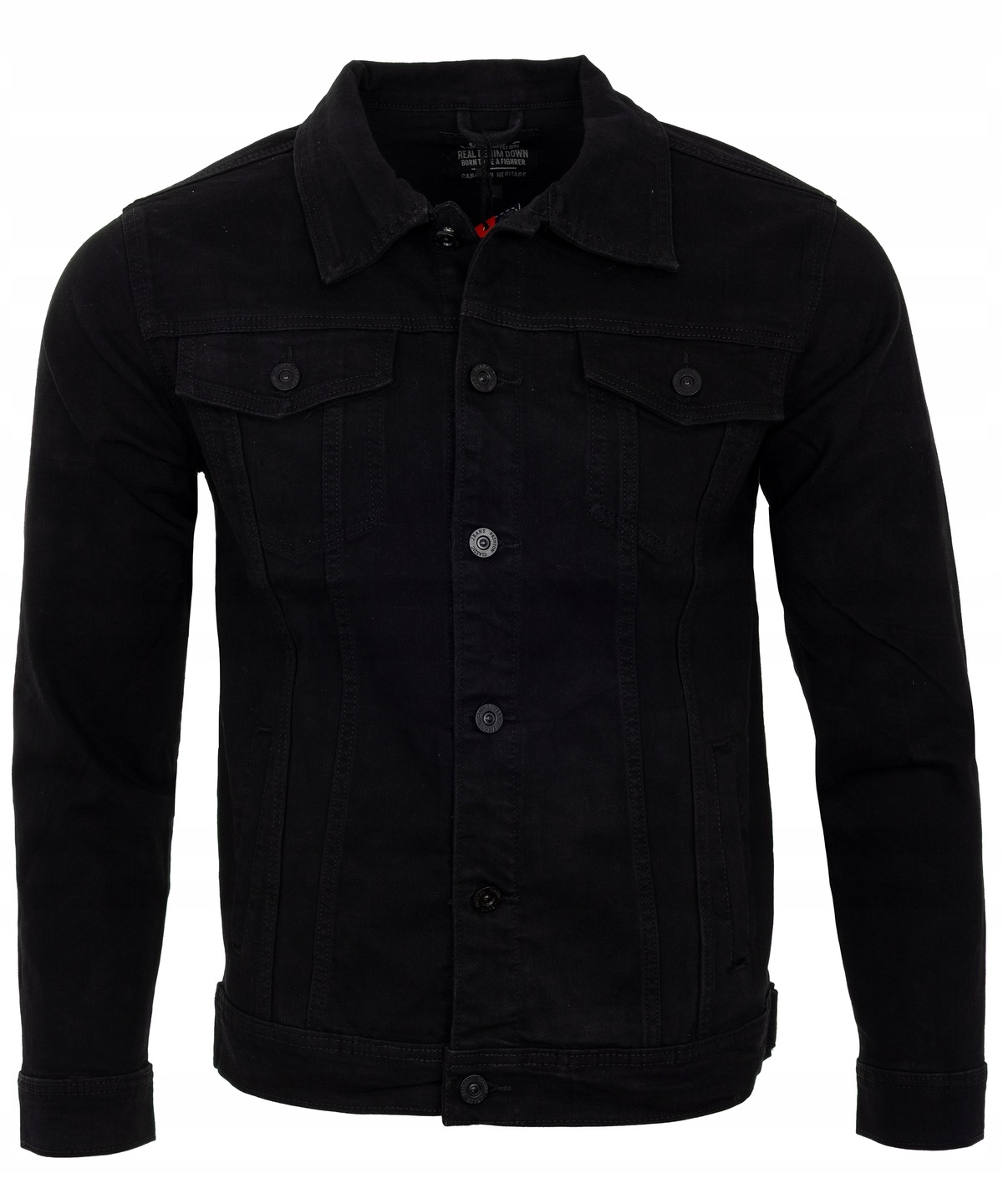 Pánská přechodová bunda Katana džínová Černá Bavlna Límec Vel XL