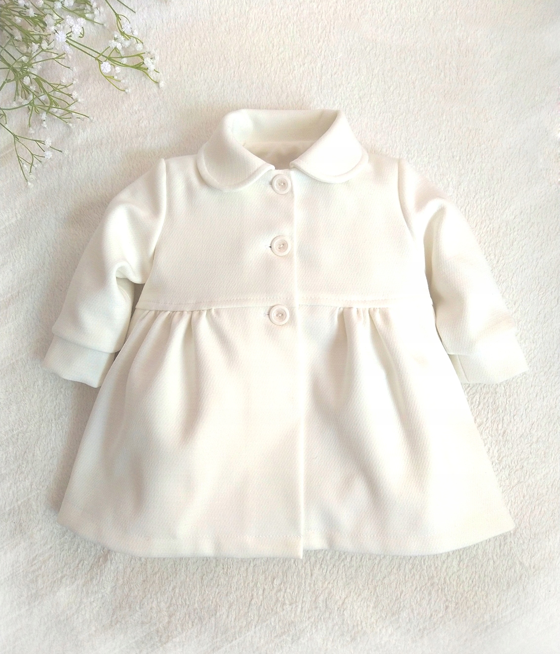 płaszczyk ecru roz 80 AJA Fason płaszcz