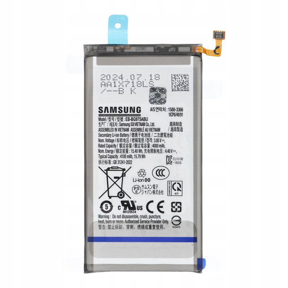 Servicepack Baterie Eb-Bg975Abu pro Samsung S10 Plus G975 Gh82-18827A