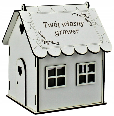 

Domek Słodkości Biały Twój Własny Grawer