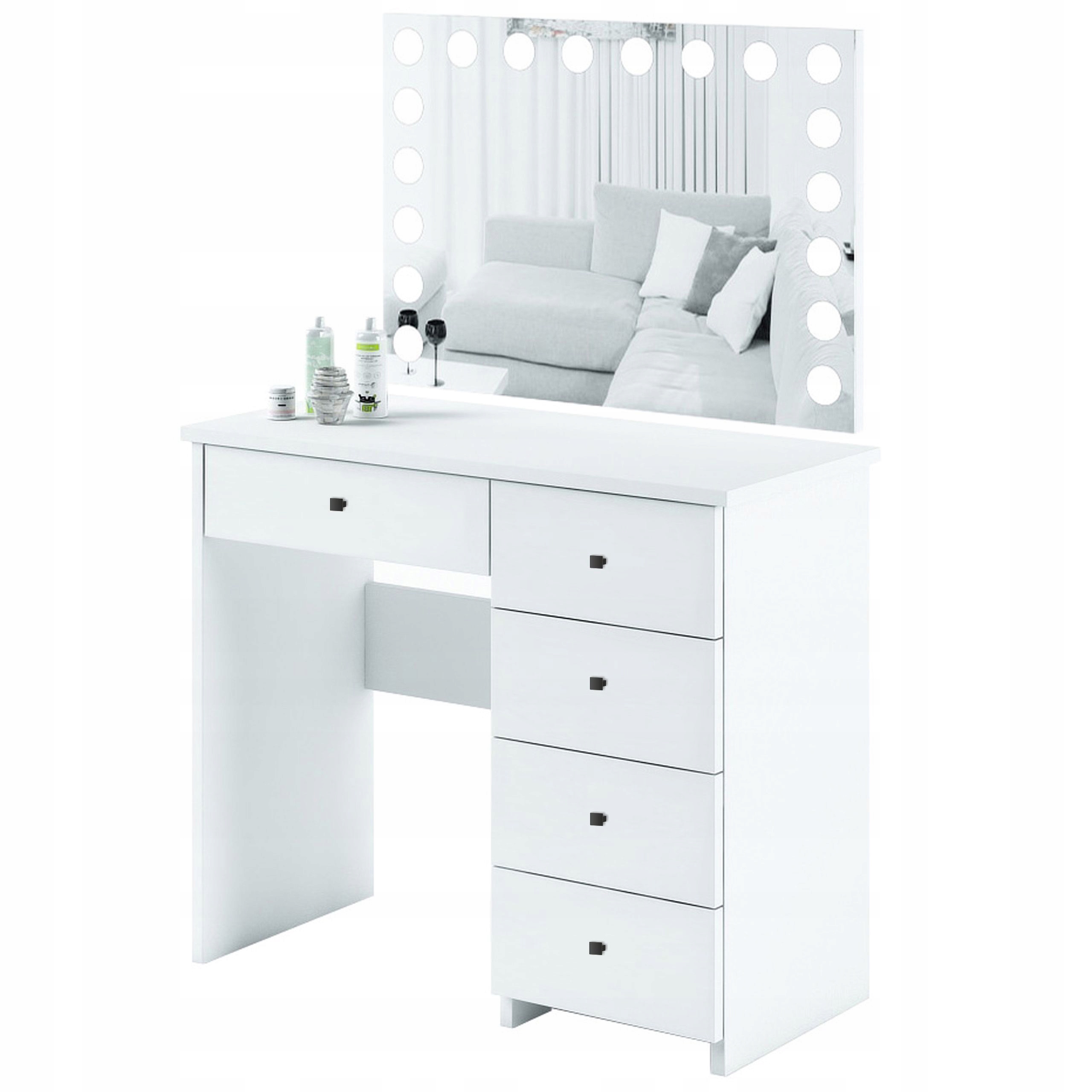 TOALETKA BIAŁA LUSTRO OŚWIETLENIE LED EAN (GTIN) 5906079808101