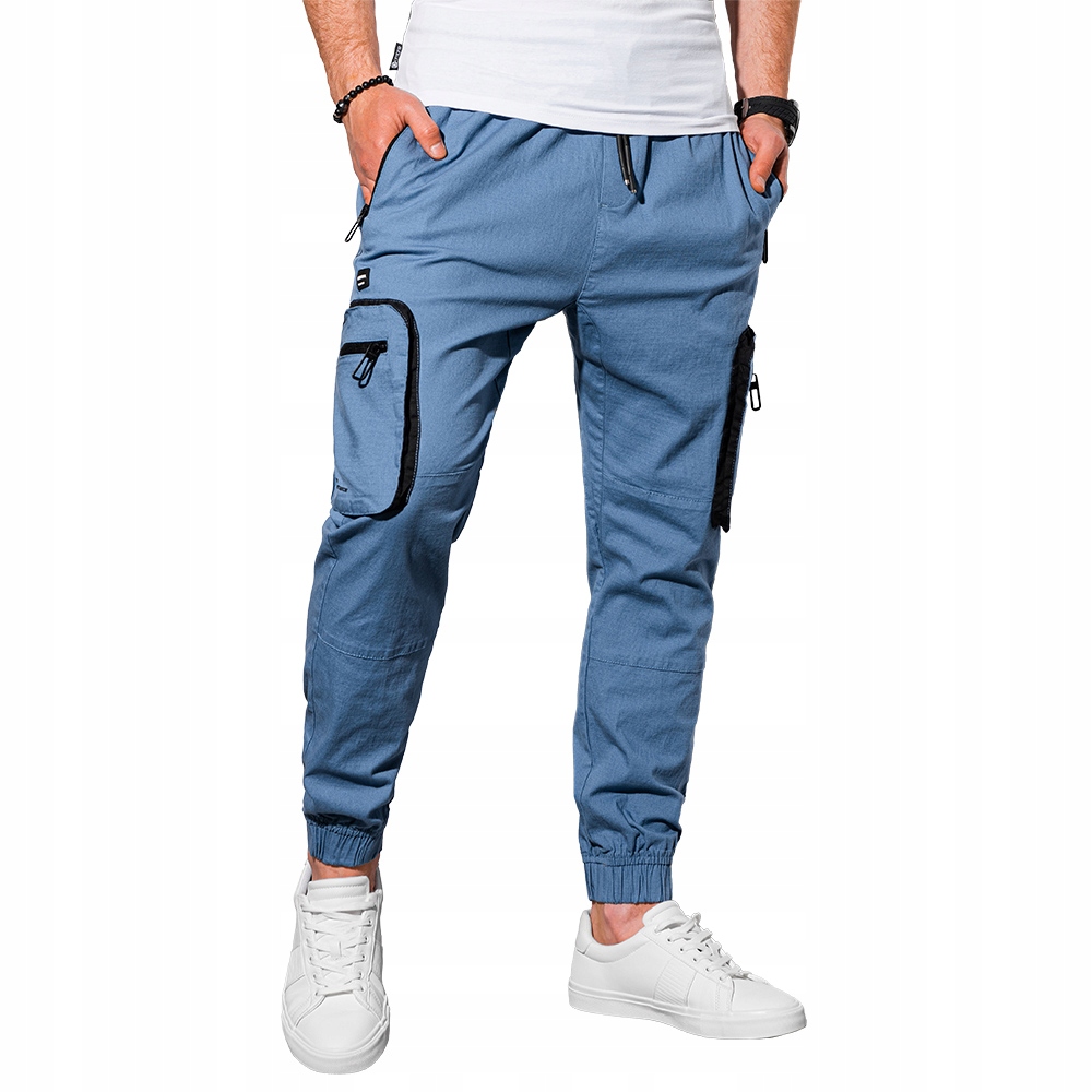 

Spodnie męskie joggery P960 niebieskie S