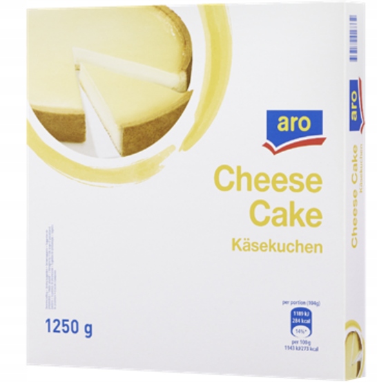 aro Mražený tvarohový koláč 1,25 kg, rychlý dezert, hotové těsto