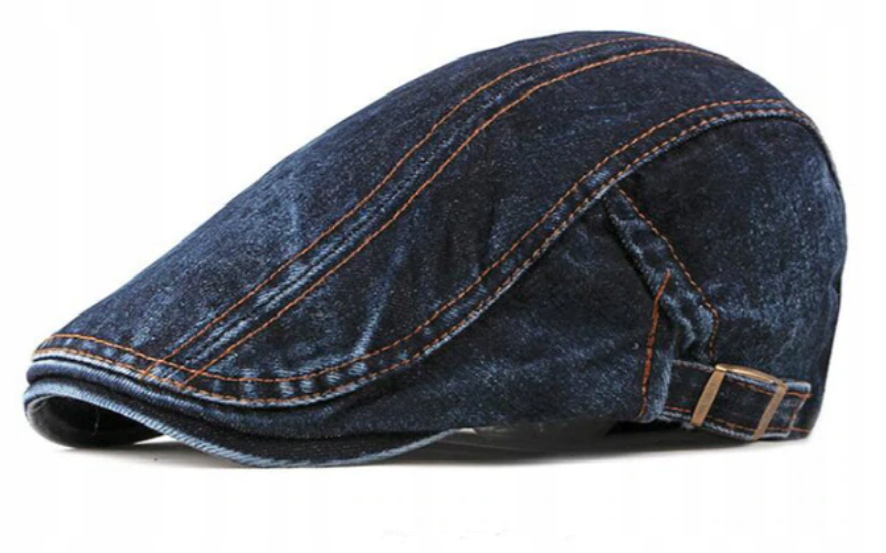 

Kaszkiet Męski Jeans Jesienny Granatowy Czapka