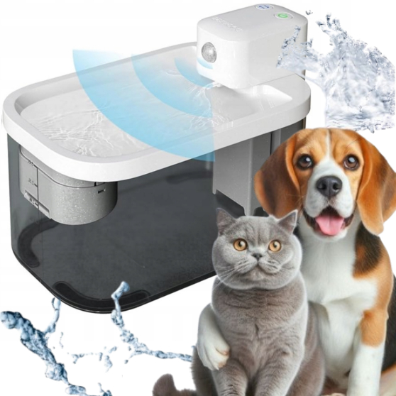 Fontána Napáječka pro kočky psa automatická s senzorem baterie 3l Dogness