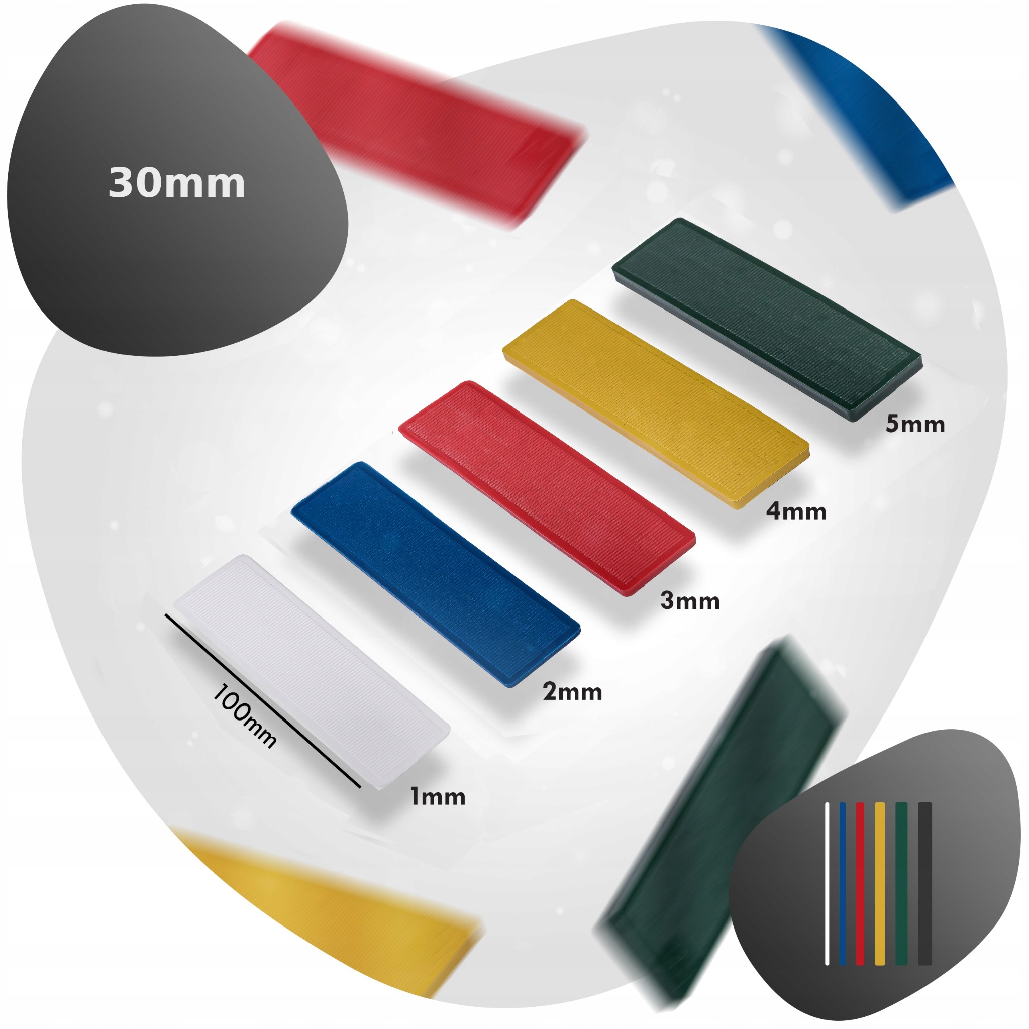 30mm x250 PODKŁADKI DYSTANSOWE ZESTAW MONTAŻOWY Marka Intako