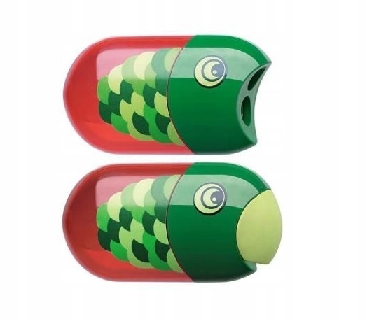 TEMPERÓWKA PODWÓJNA Z GUMKĄ RYBKA Faber-Castell Rodzaj manualna podwójna z pojemnikiem