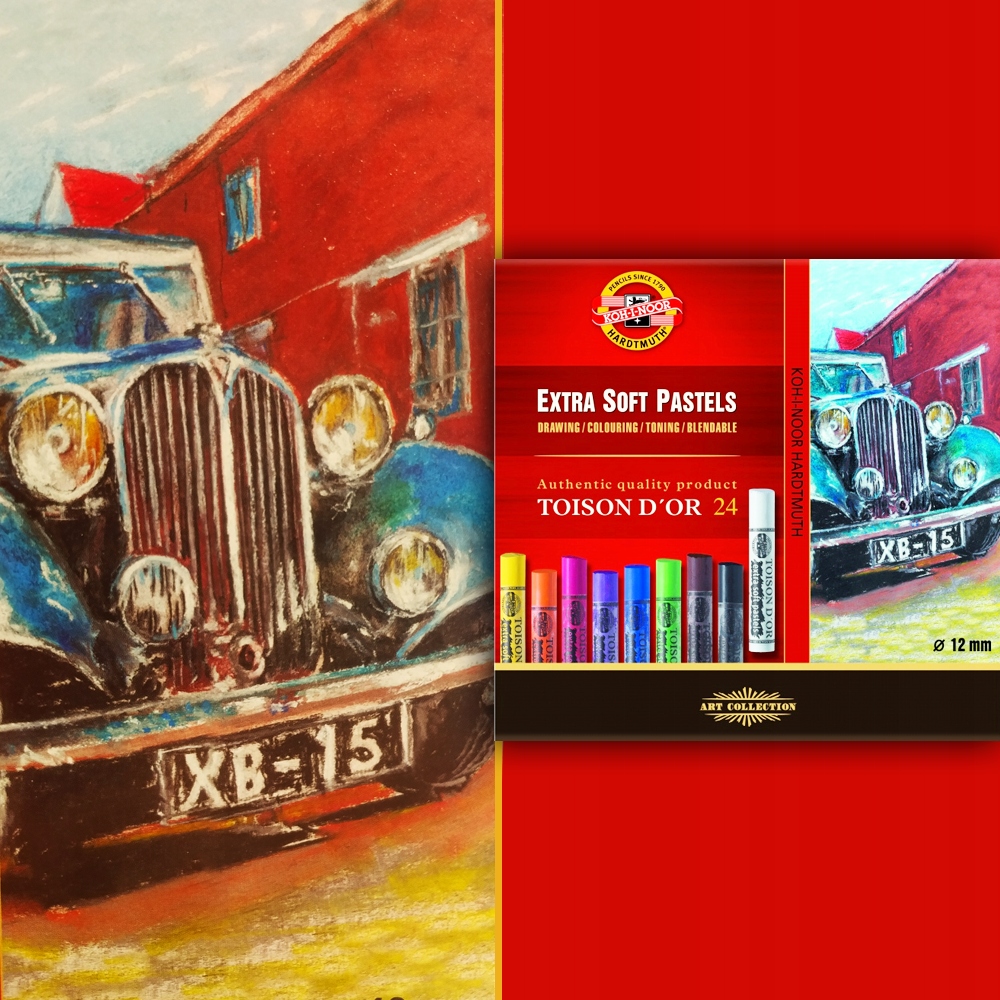 Pastely suché měkké 24 barev Toison 8554