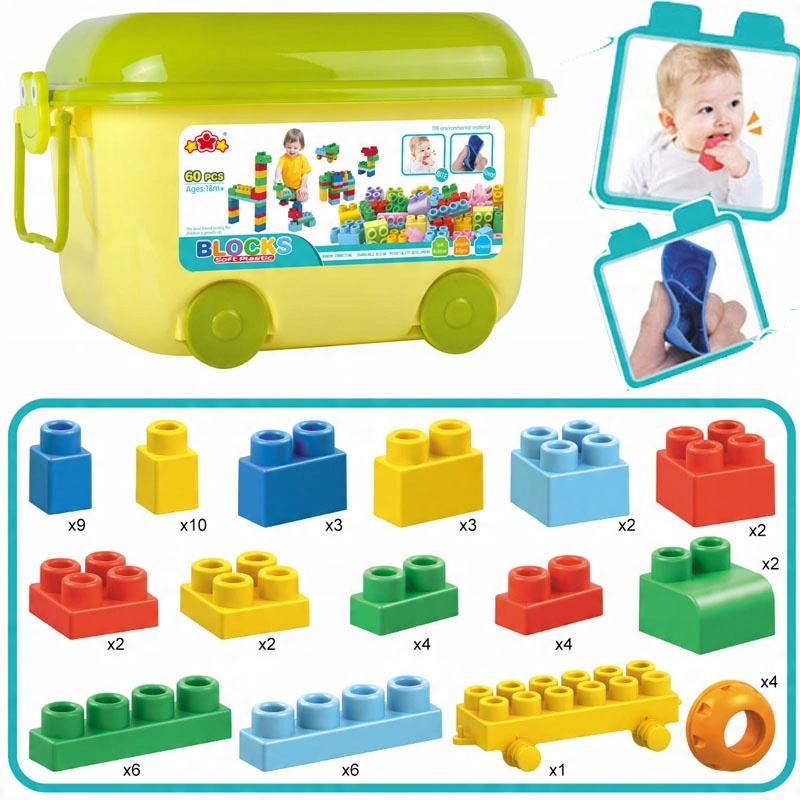 

Duże klocki soft Eco Friendly miękkie 40 el. Box