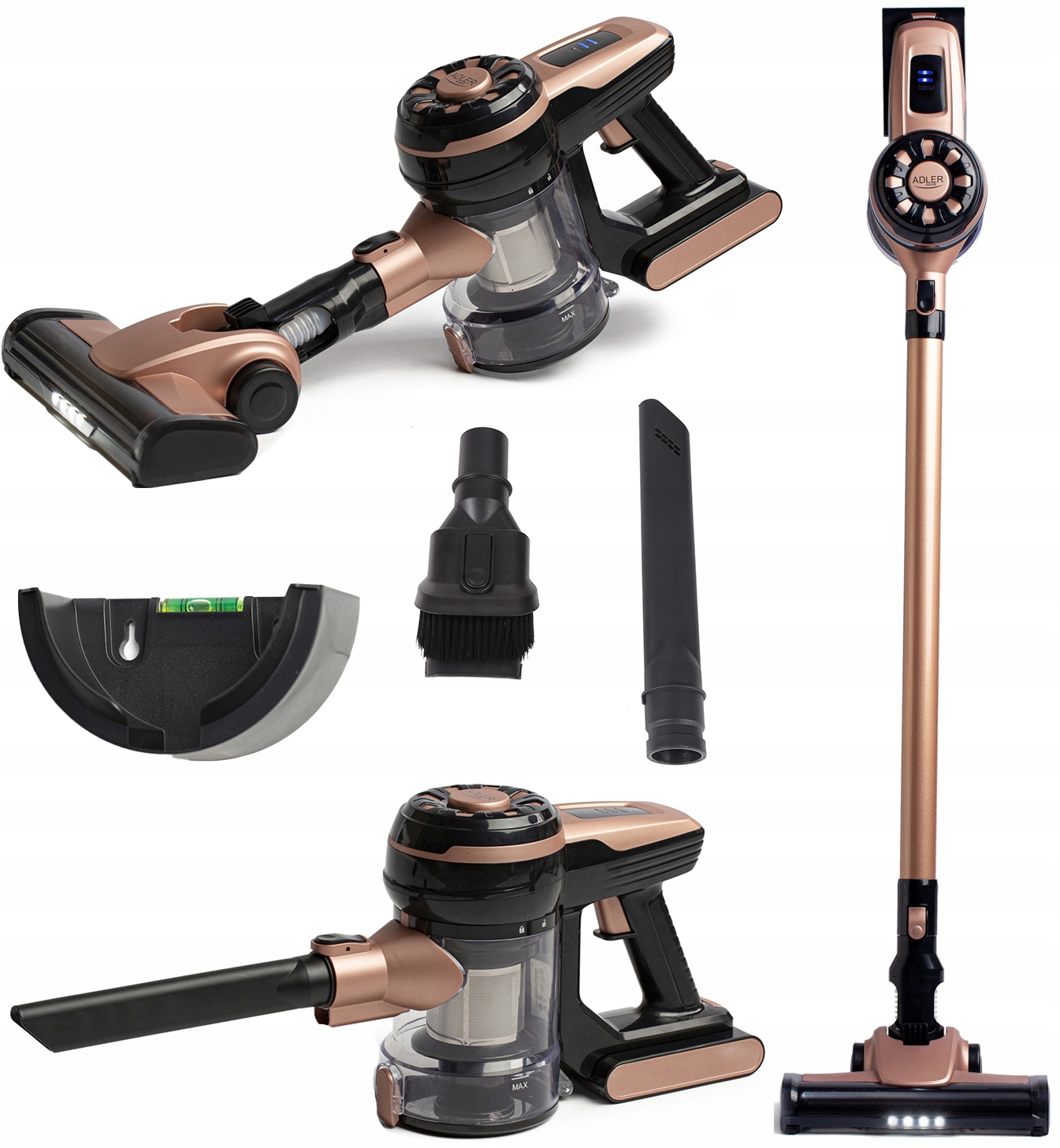 Vysavač Vertikální Adler Ad 7044 Led Turbo Filtr na koberce 250 W