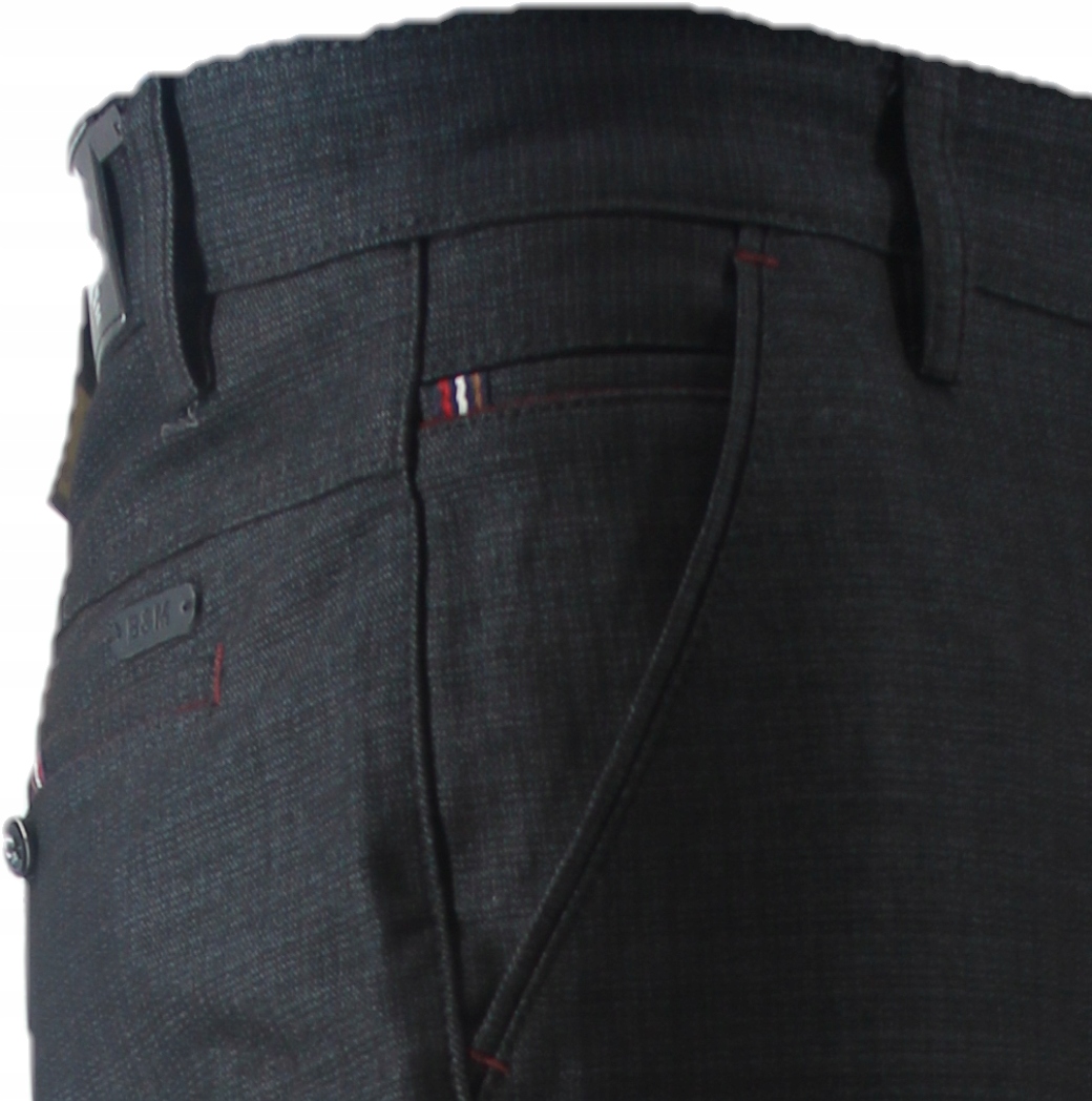 SPODNIE WIZYTOWE CZARNE KRÓTKA NOGAWKA W34 Kolor czarny