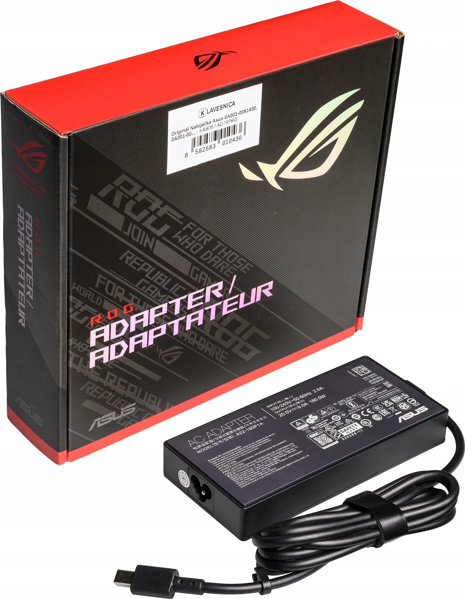 Originál nabíjačka Asus Rog 180W (A22-180P1A) 90XB096N-MPW000
