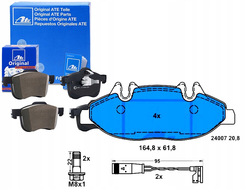 Brzdové Destičky Mercedes Přední Vito Viano 03- Ate