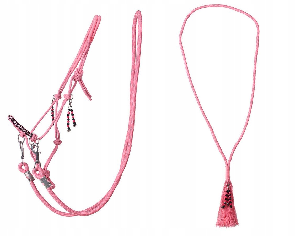 Halter z wodzami i cordeo miekkie Liberty – Qhp, Flamingo pink/róż Cob