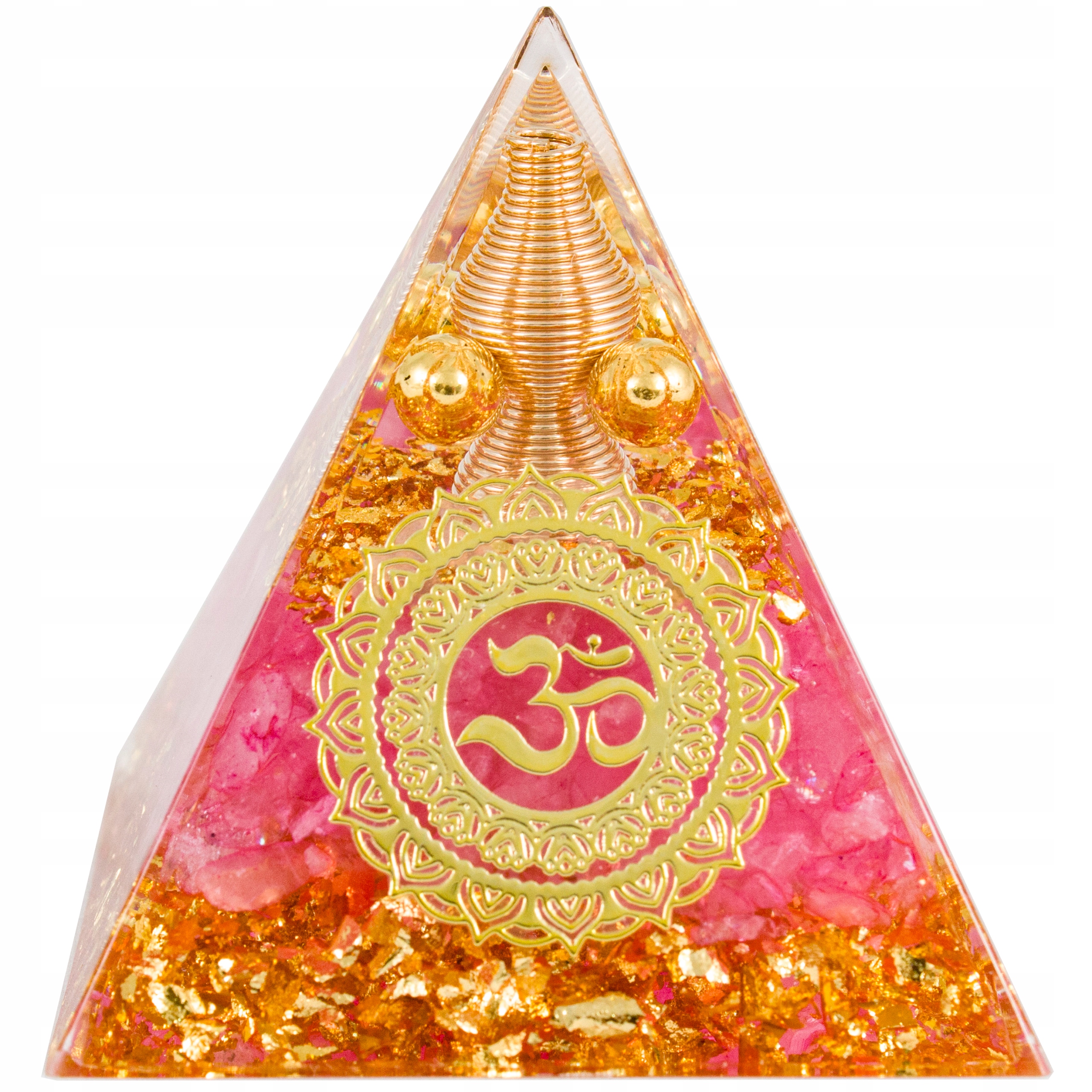 Pyramida Orgonit Feng Shui Růžový Křišťál Pohoda Čakry 5 cm