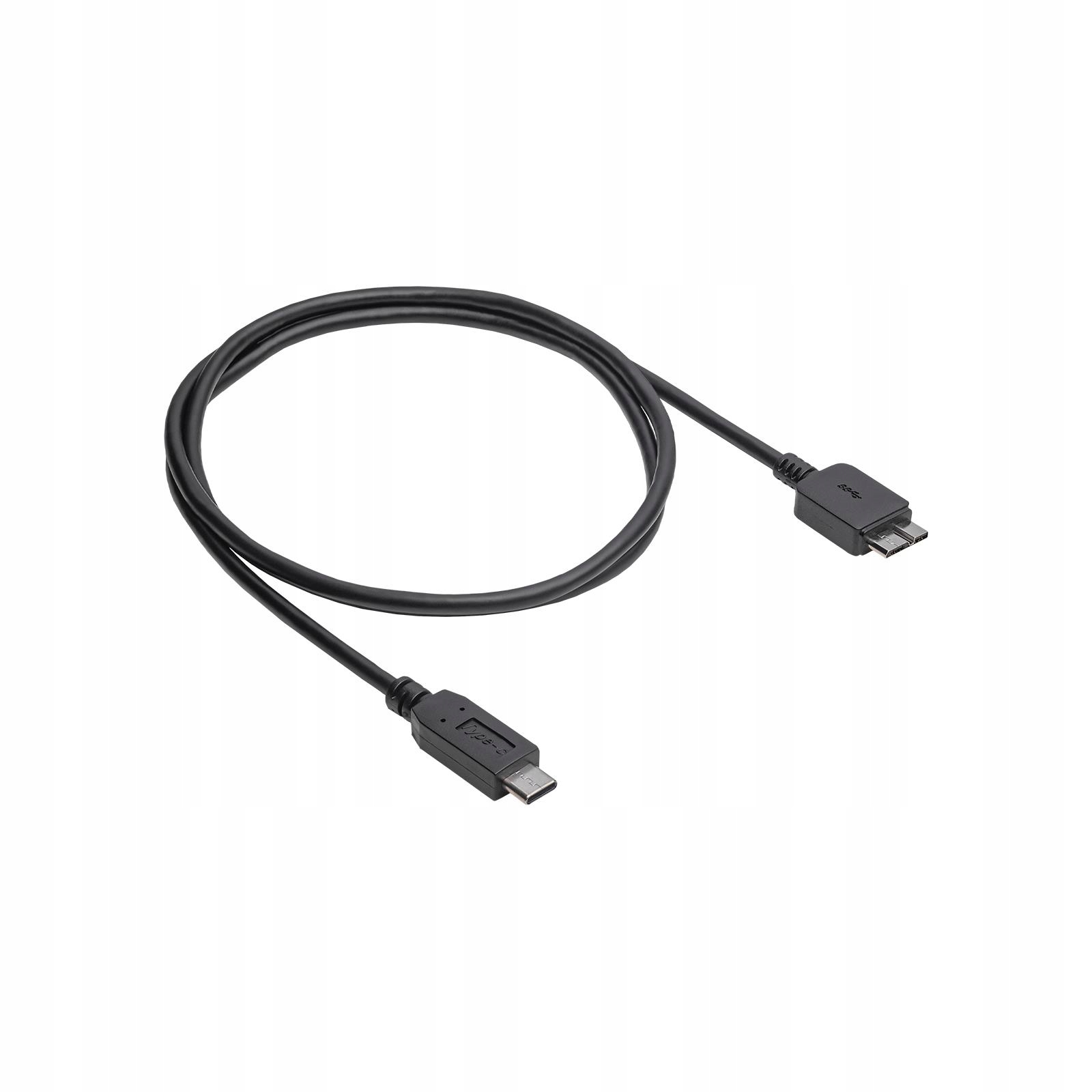 

Kabel Usb-c Usb microB 3.1 1m M-M do dysku black