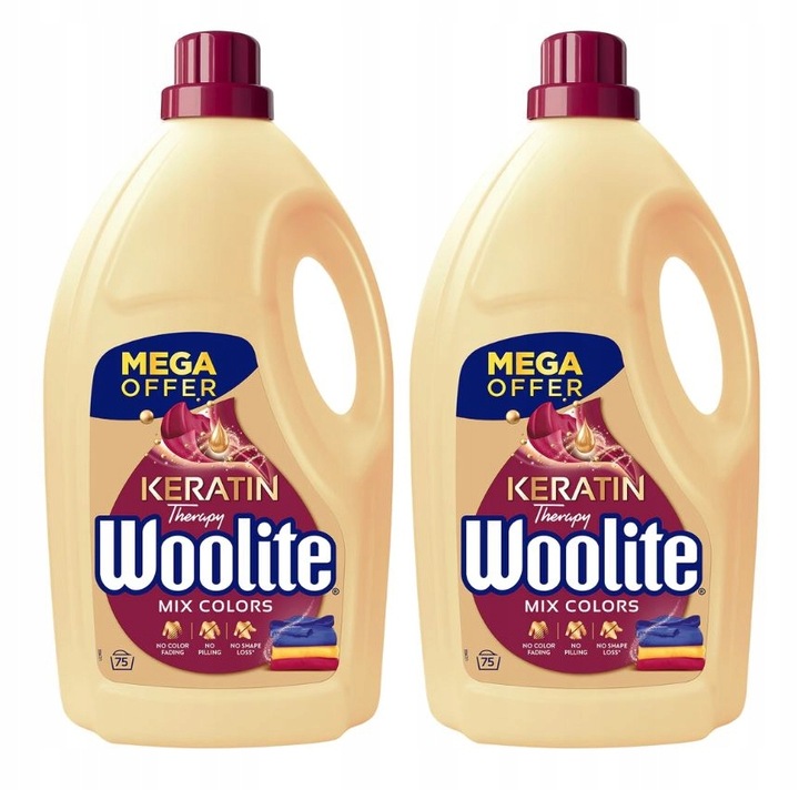 2 x Woolite do Kolorów z Keratyną 4,5l/75 prań