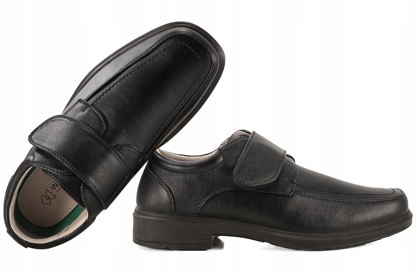 Wojtyłko 9W1538C Mužské Polobotky Příležitostné Suchý Zip černé 43 Čá